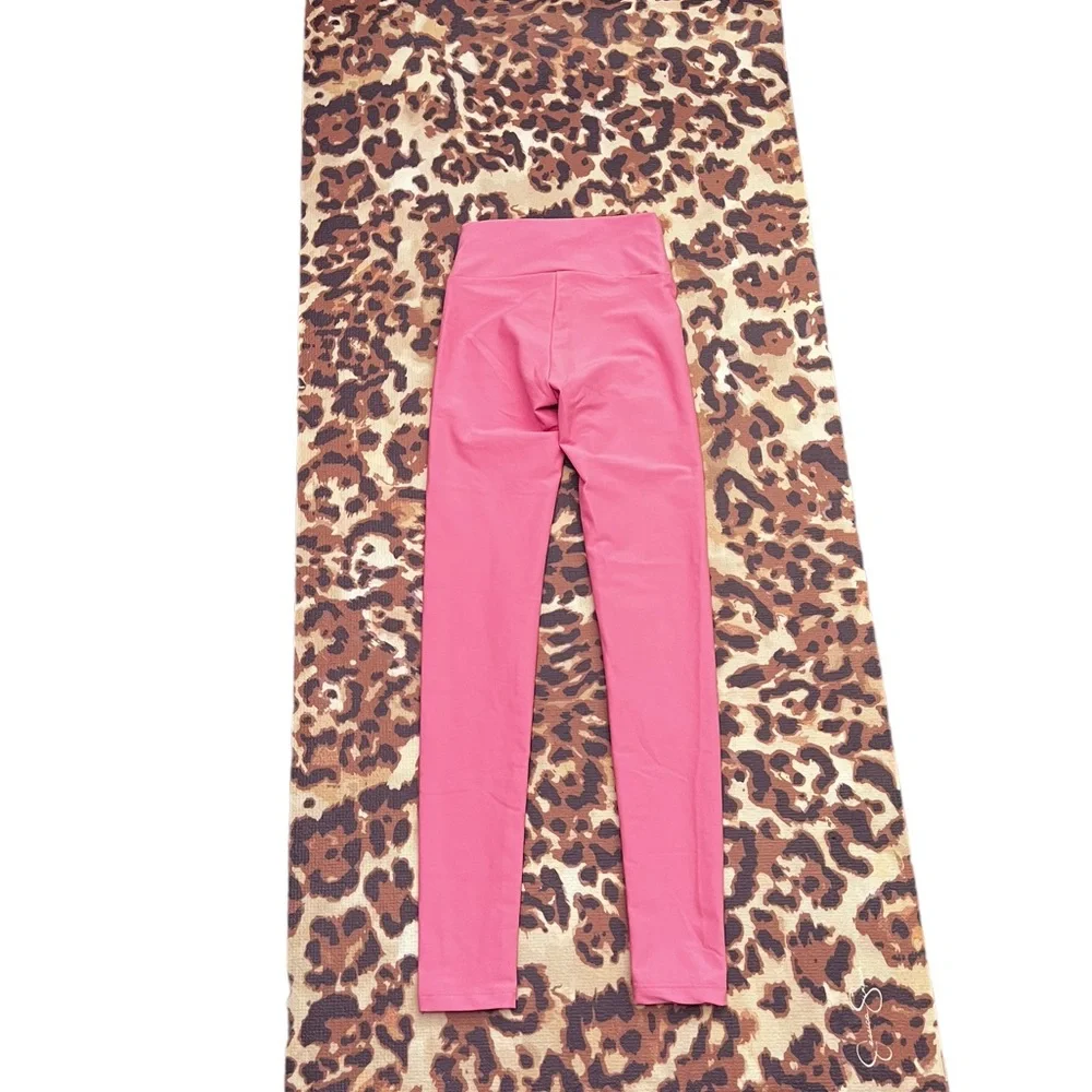 SKATIE Cece Pink High Waisted Yoga Pants Leggings - Picture 5 of 6
